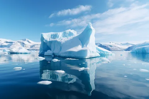 冰川冰块雪海洋摄影图