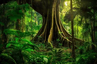 热带雨林丛林大自然风光摄影图