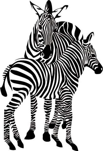 斑马 PNG免抠(400x585)