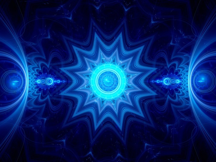 唯美蓝色花纹底纹背景图