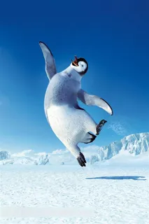 快乐跳舞的企鹅动漫电影海报