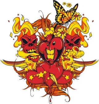 彩色纹身 PNG免抠