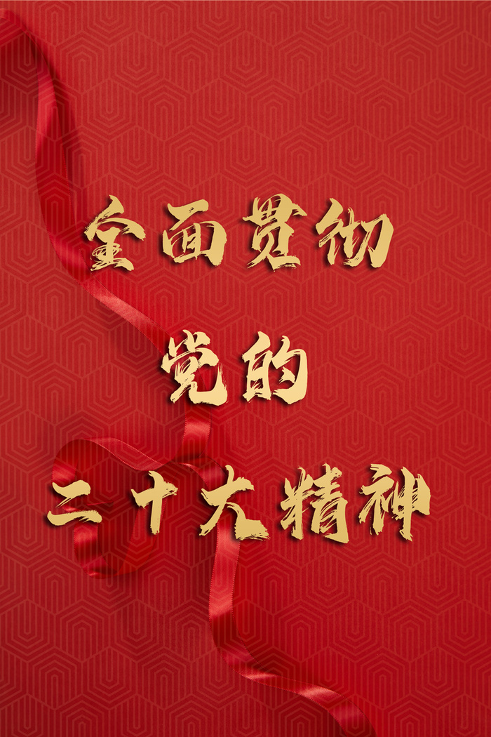 全面贯彻党的二十大精神金色荣誉证书上首苍穹书法体