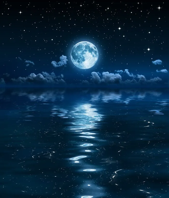 静夜月亮摄影图片