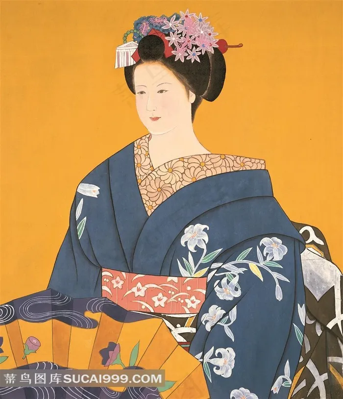 古装日本仕女图