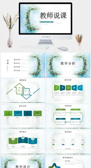 教学设计信息化教学教师说课PPT模板预览图