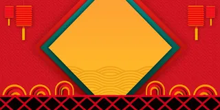 2022虎年新年春节卡通模板喜庆节日背景