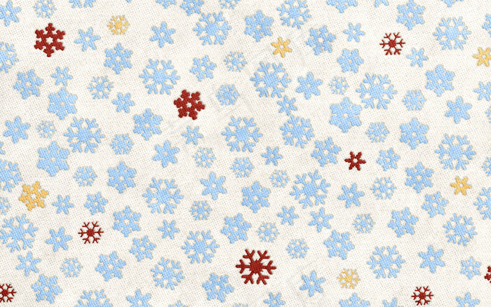 雪花可爱平铺清新图片