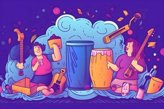 音乐会狂欢炫紫色背景