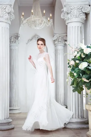 花朵各婚纱美女