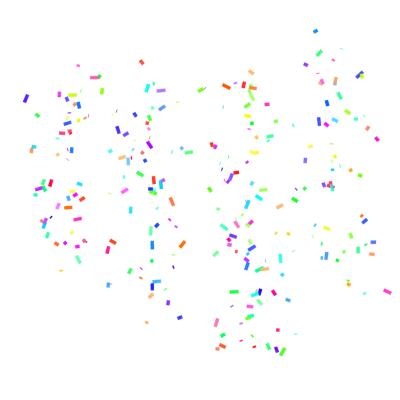 五彩纸屑 PNG免抠(400x400)