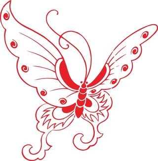 古色古香古典古风花纹边框纹路矢量图蝴蝶