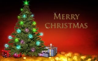 圣诞树礼盒背景素材