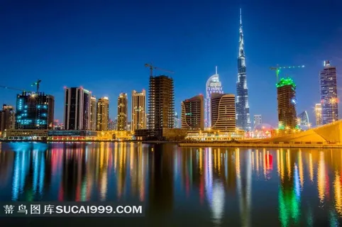 迷人的迪拜城市夜景 迷人的迪拜城市夜景