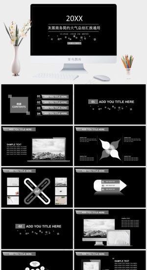 通用
黑色硬朗高冷营销简洁PPT模板