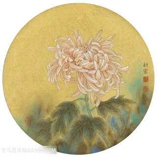 古典高清工笔画秋菊国画图片 古典高清工笔画秋菊国画图片