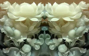 雕塑玉雕背景风景