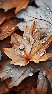 秋叶落叶雨水秋天，秋分