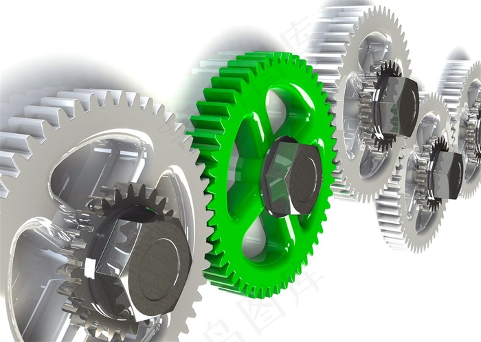 金属立体齿轮素材高清图片