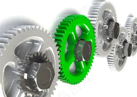 金属立体齿轮素材高清图片
