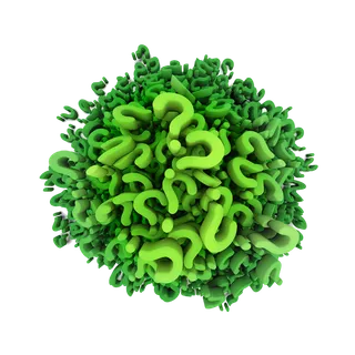 绿色问号堆叠疑问少儿兴趣班