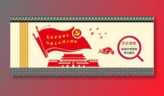 历史使命党建文化墙