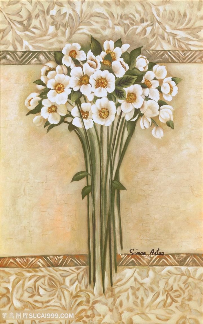 唯美花卉花束艺术挂画