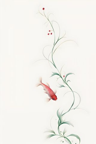 国风鱼插画
