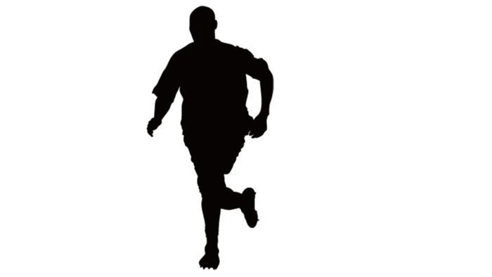 奔跑男剪影