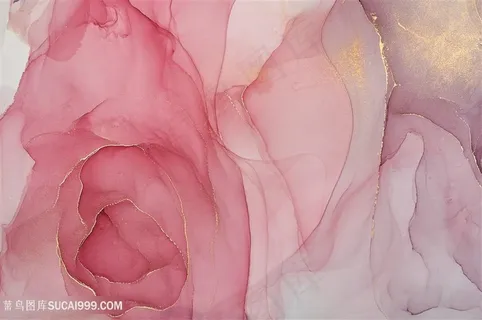 粉色纱水墨鎏金底纹背景 粉色纱水墨鎏金底纹背景
