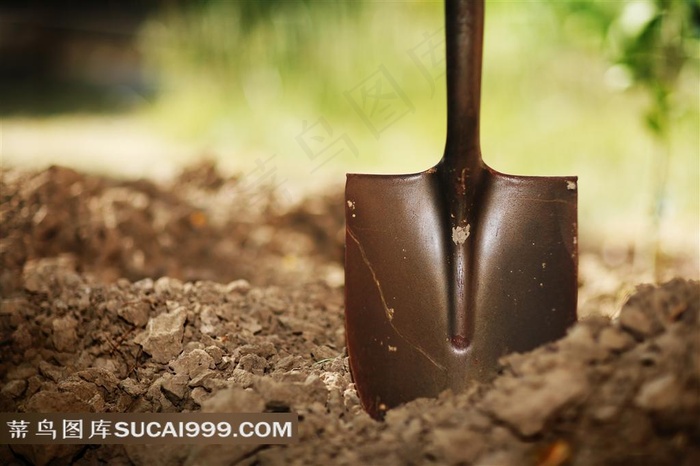 铁锹土壤高清图片