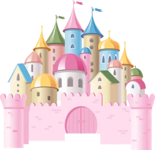 卡通风可爱城堡免扣PNG手绘插画图片 (45)