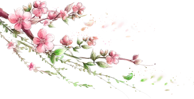 粉色简约风手绘鲜花花朵水墨画PNG素材图片 (86) 粉色简约风手绘鲜花花朵水墨画PNG素材图片 (86)