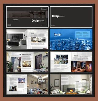 42商务企业文化画册手册背景设计感psd模版