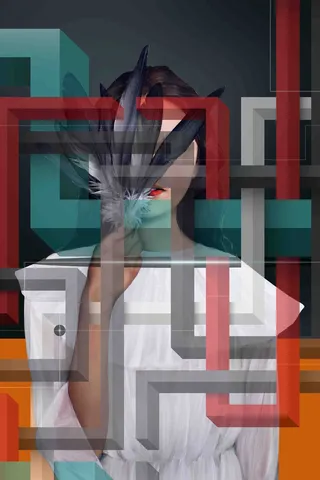 北欧美女装饰画 