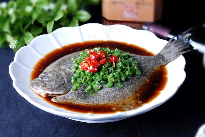 海鲜鲜椒多宝鱼美食素材中华美食