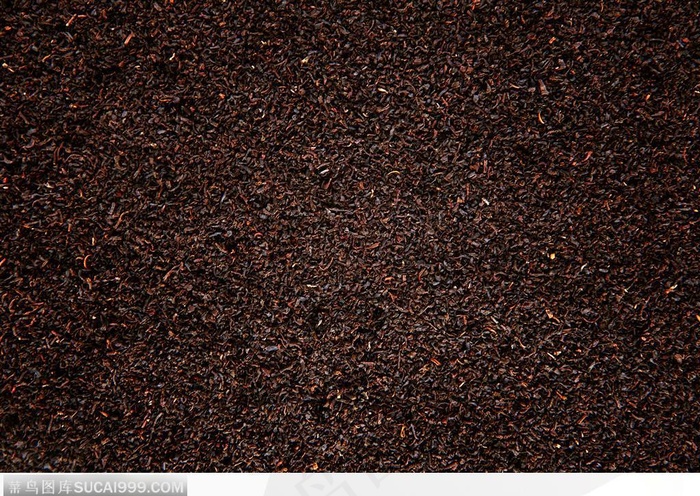 食物背景-黑色的茶叶