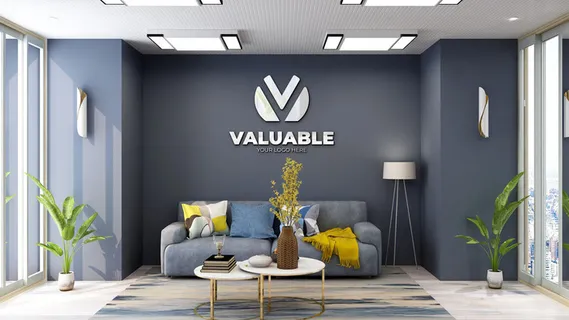 设计办公室品牌标志样机素材