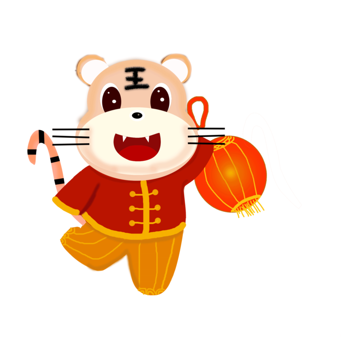 卡通小老虎PNG免抠插画素材可爱动物老虎插画贴图PNG免抠设计素材