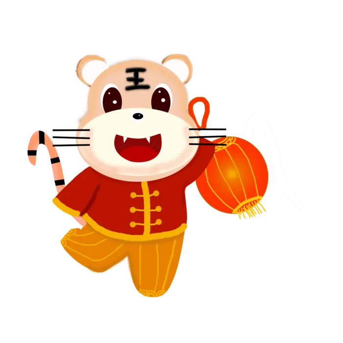 卡通小老虎PNG免抠插画素材可爱动物老虎插画贴图PNG免抠设计素材