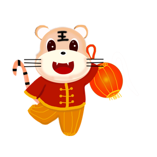 卡通小老虎PNG免抠插画素材可爱动物老虎插画贴图PNG免抠设计素材