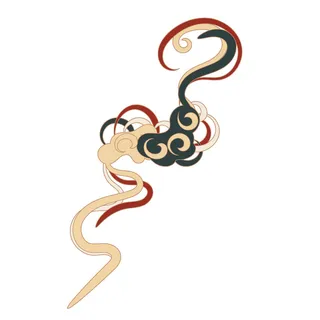 中国风中式国潮敦煌云纹祥云插画图案云朵云彩元素PSDAI设计素材