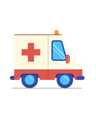 救护车卡通简笔