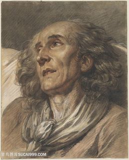 老者人物肖像装饰画手绘插画