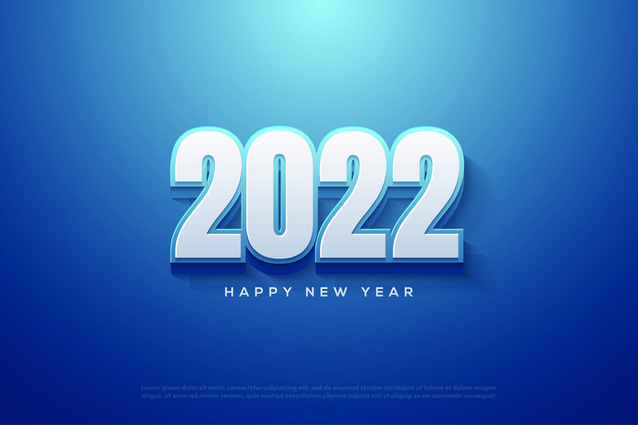 2022创意艺术字体新年虎年圣诞节数字立体质感文字AI矢量设计素材