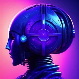 ai机器人未来人类概念画