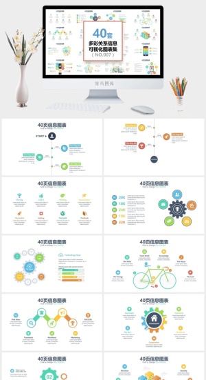 40套多彩通用信息可视化ppt图表预览图
