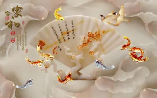 雕塑玉雕背景风景