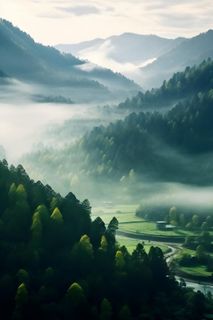 半山云朵光照背景