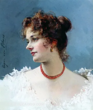 贵妇人的画像  世界名画